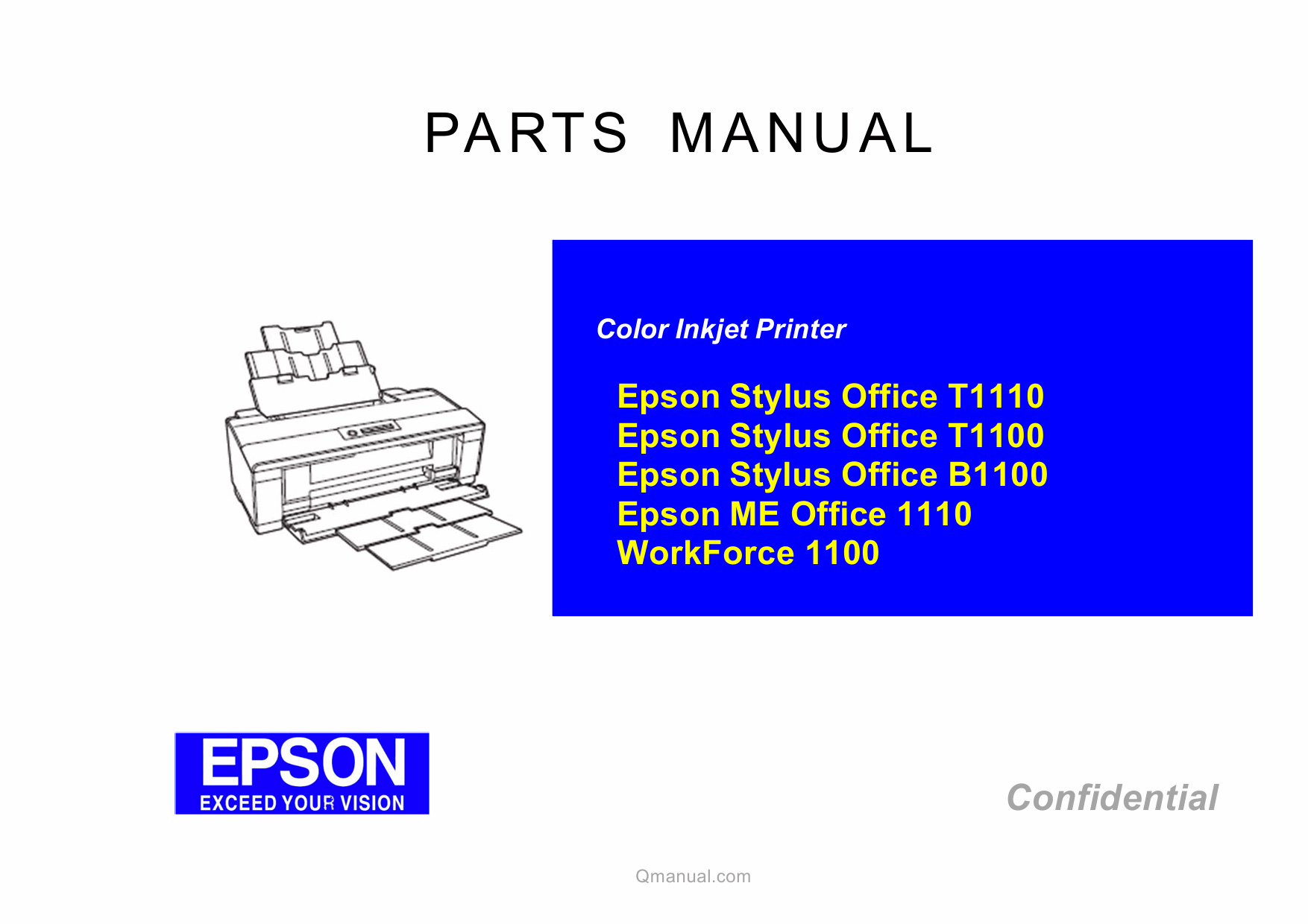 EPSON StylusOffice T1110 T1100 B1100 MEOffice-1100 Parts Manual-1 EPSON StylusOffice T1110 T1100 B1100 MEOffice-1100 Parts Manual-1